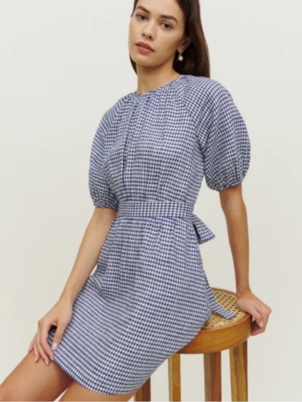 Reformation Irwin Linen Dress Challah Check